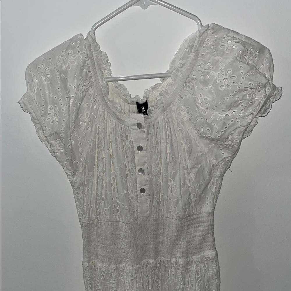 White Eyelet Lace Dress
